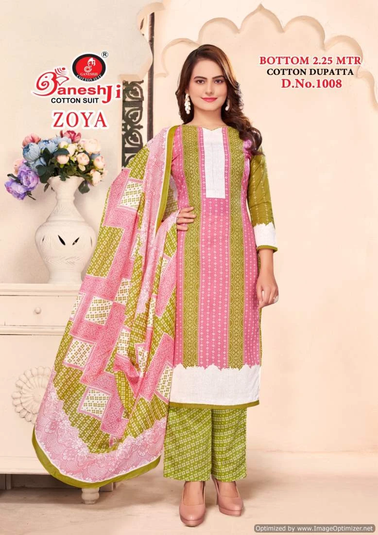 Ganeshji Zoya Vol 1 Cotton Wholesale Salwar Suit Catalog — Wholesale Salwar Suits, MPA wholesale from Surat - Gallery Image 5